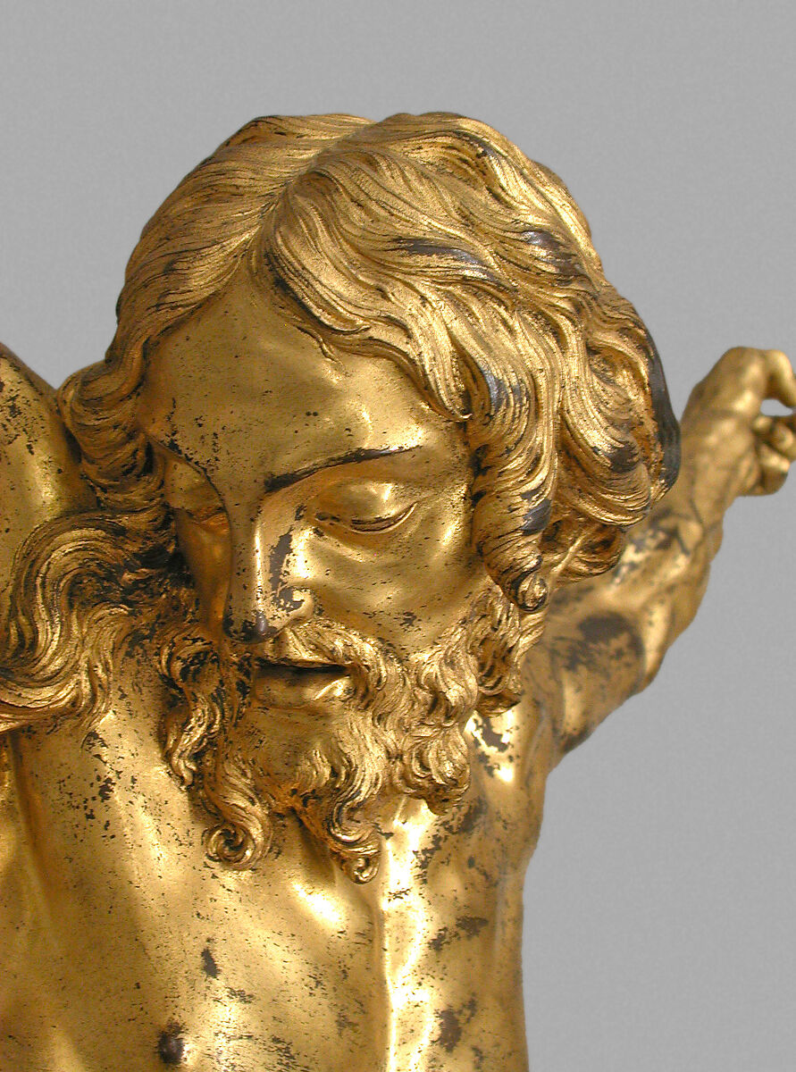 Corpus from a crucifix, Probably Unknown German artist active in Italy, Bronze, gilt, Probably Italian