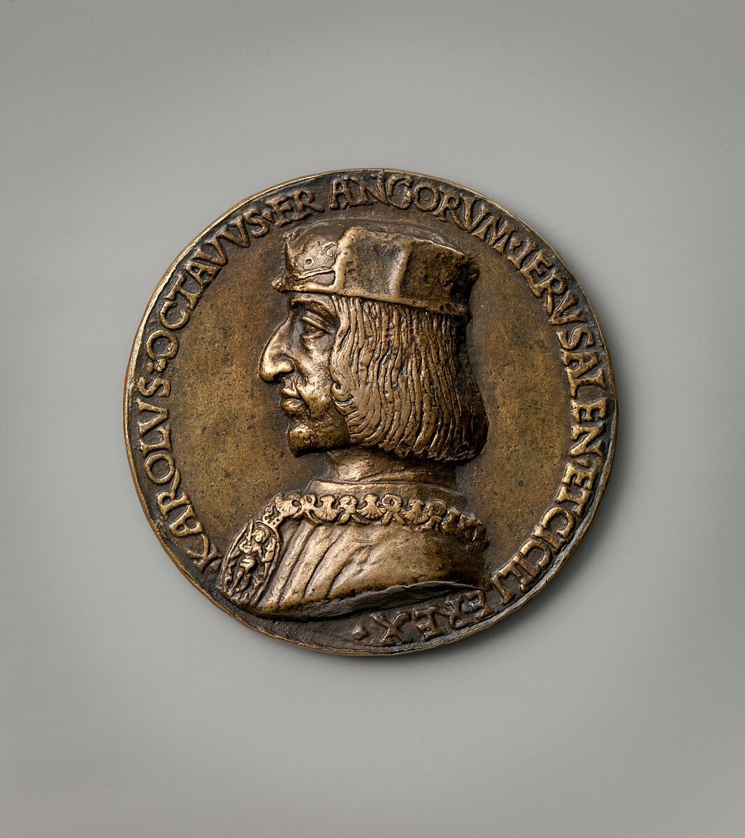 Charles VIII, King of France, Attributed to Niccolò Fiorentino (Niccolò di Forzore Spinelli) (Italian, Florence 1430–1514 Florence), Bronze, possibly Italian, Florence 