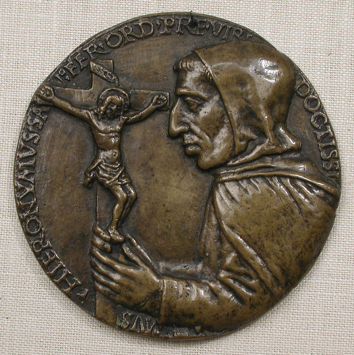 Girolamo Savonarola (1452–1498), Medalist: Niccolò Fiorentino (Niccolò di Forzore Spinelli) (Italian, Florence 1430–1514 Florence)  , and his workshop, Bronze, Italian 