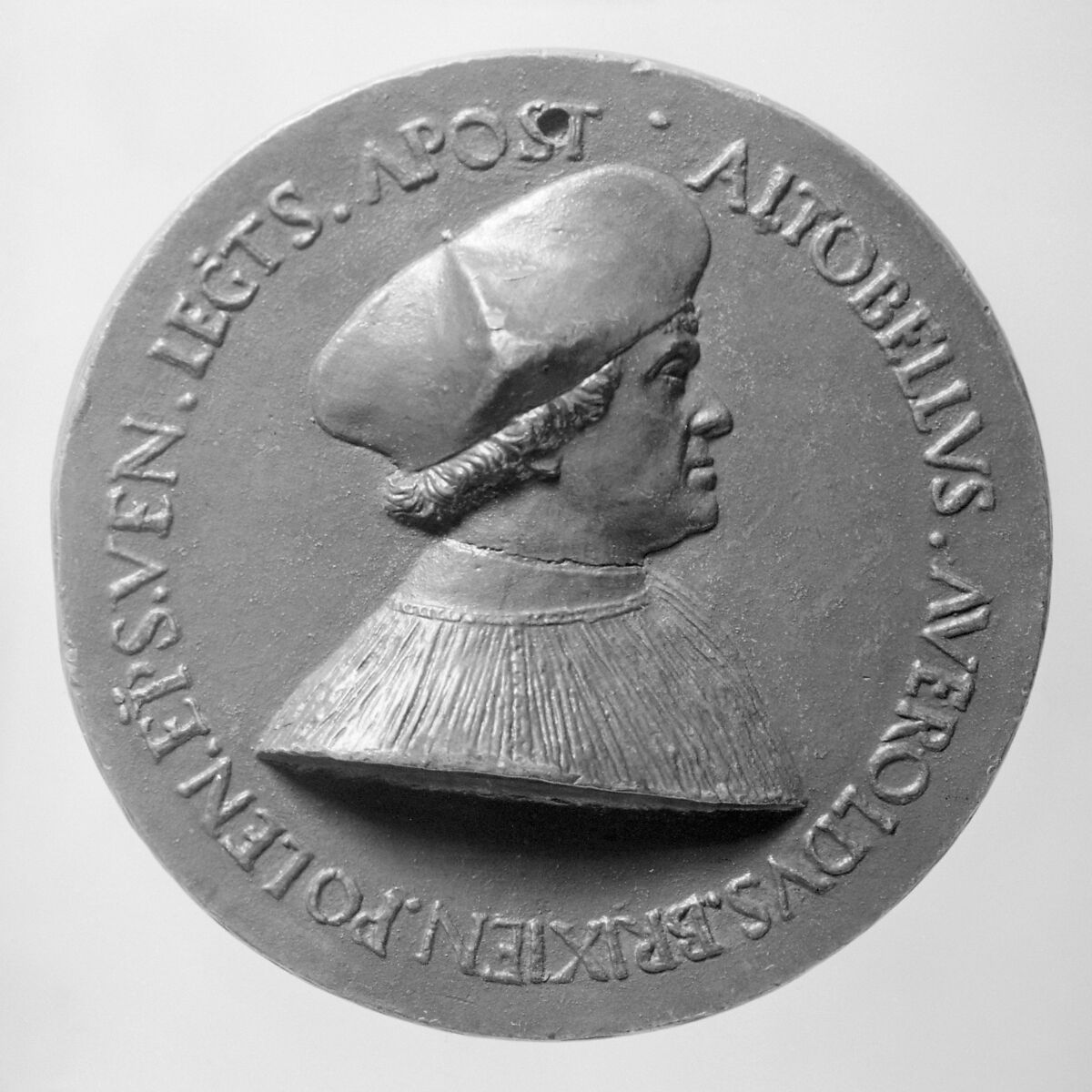 Altobello Averoldo of Brescia, Bishop of Pola (1497–1532), Medalist: Maffeo Olivieri (1484–1543/44), Lead, Italian, Brescia 