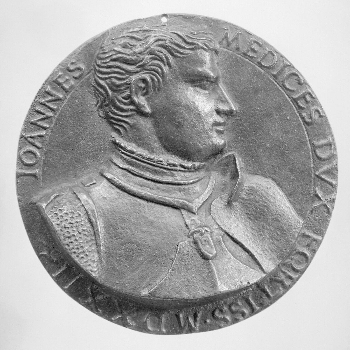 Giovanni de'Medici della Bande Nere (1498–1526), a Celebrated Condottiere, and Father of Cosimo I, Medalist: Francesco da Sangallo (Italian, 1494–1576), Bronze, Italian, Florence 