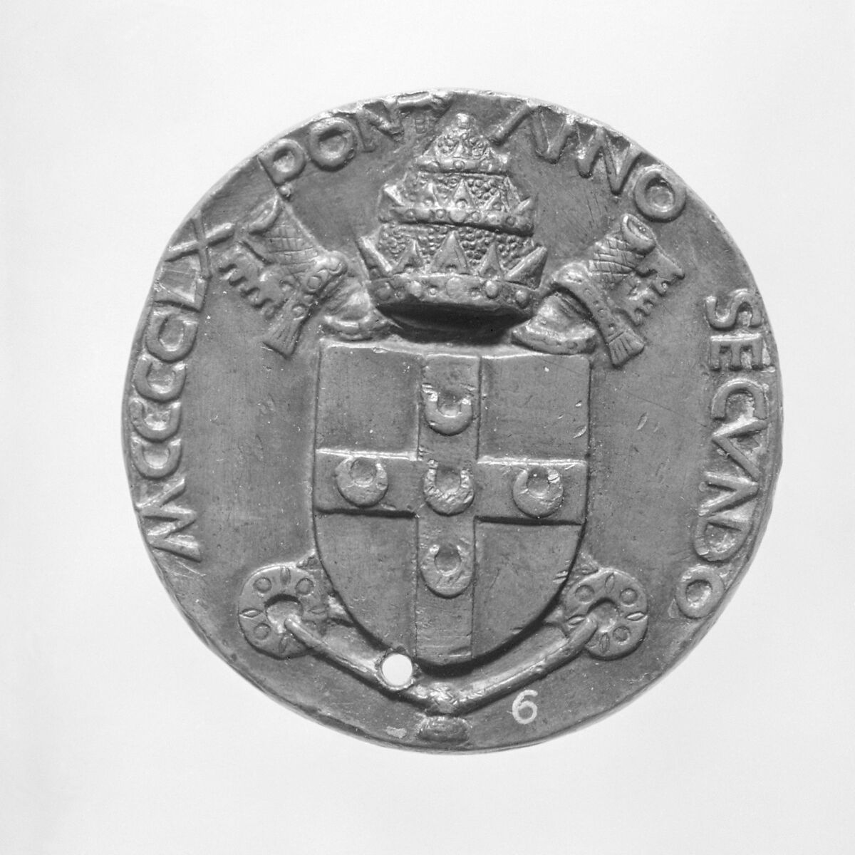 Pope Pius II, Attributed to Andrea Guazzalotti (Italian, 1435–1495), Bronze, possibly Italian, Rome