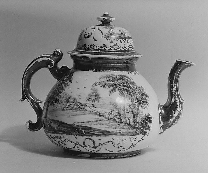 Teapot, Meissen Manufactory (German, 1710–present), Hard-paste porcelain, German, Meissen with German, Augsburg decoration 