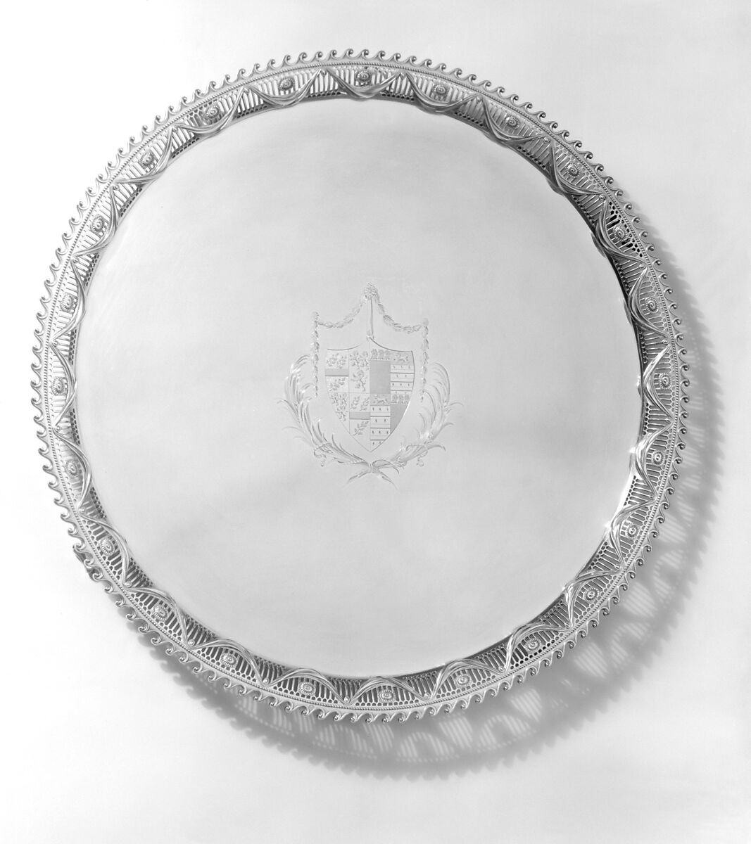 Salver, John Scofield (British, active 1776–96), Silver, British, London 