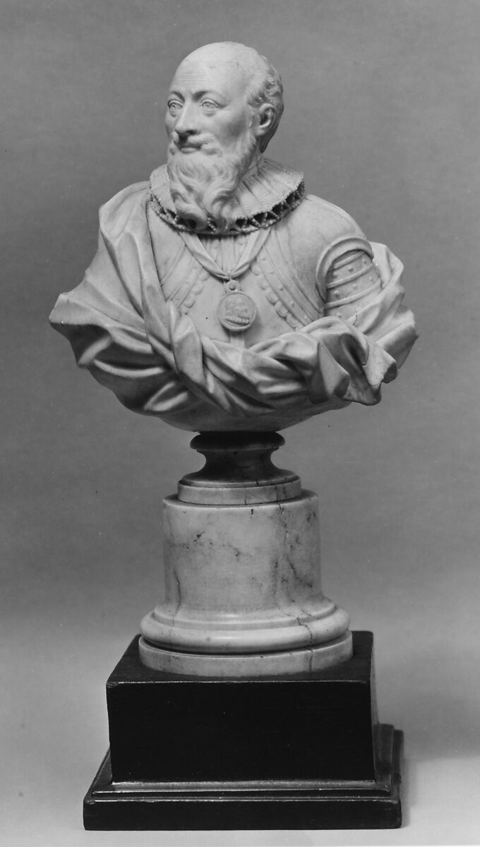 Gaspard de Coligny, Jean-Claude-François-Joseph Rosset (French, Sainte-Claude, Jura 1706–1786 Sainte-Claude, Jura), Marble; wood base, French 