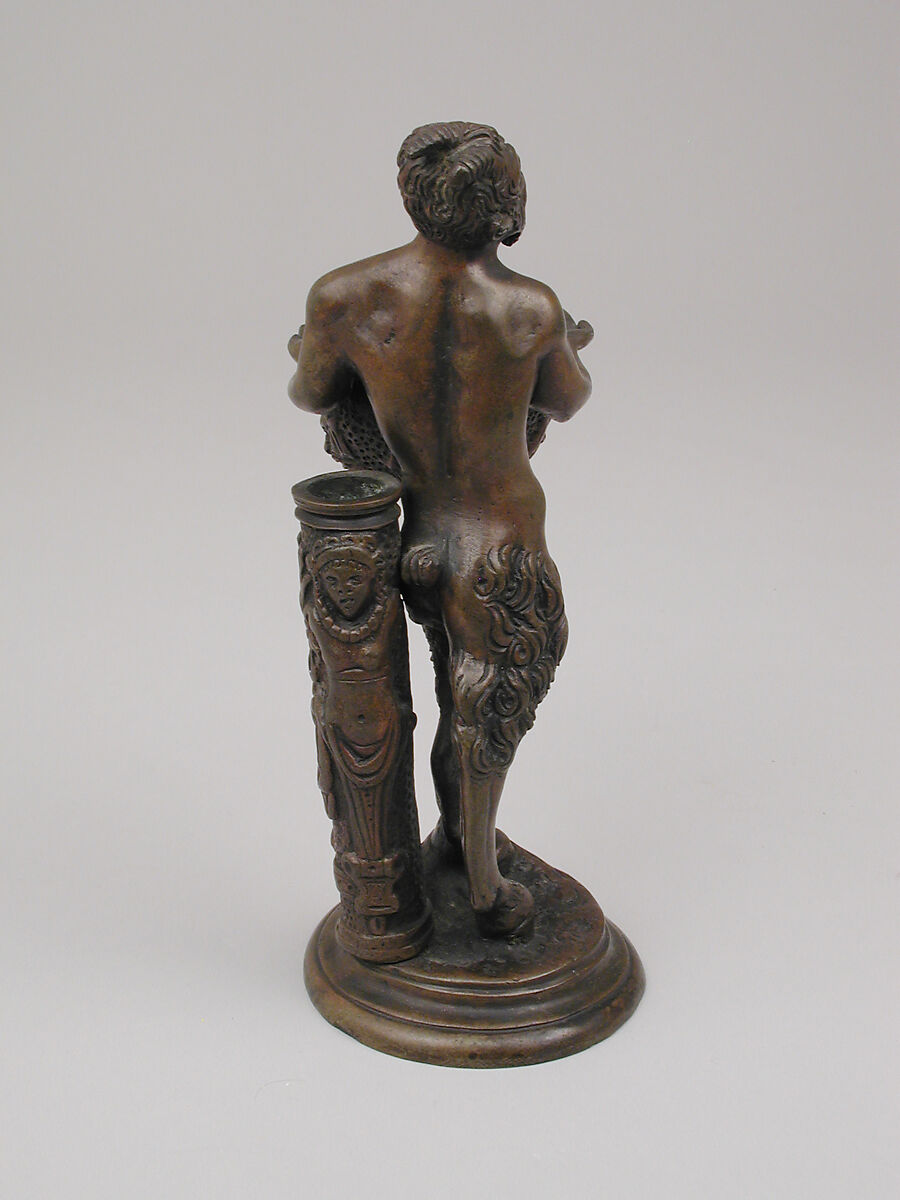 Satyr Holding a Vessel, Imitator of Andrea Briosco, called Riccio (Italian, Trent 1470–1532 Padua), Brass, probably Flemish