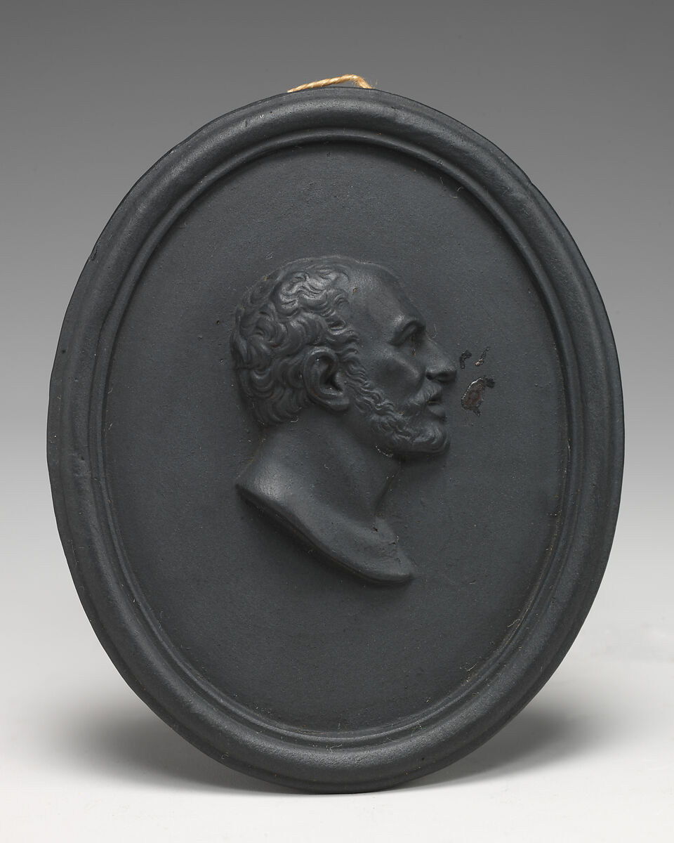 Medallion, Josiah Wedgwood (British, Burslem, Stoke-on-Trent 1730–1795 Burslem, Stoke-on-Trent), Black basalt ware, British, Etruria, Staffordshire 