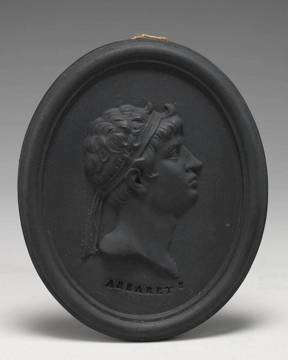 Medallion, Josiah Wedgwood (British, Burslem, Stoke-on-Trent 1730–1795 Burslem, Stoke-on-Trent), Black basalt ware, British, Etruria, Staffordshire 