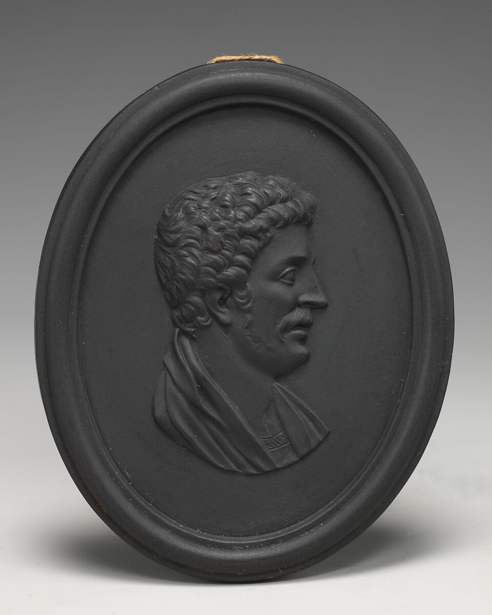 Medallion, Josiah Wedgwood (British, Burslem, Stoke-on-Trent 1730–1795 Burslem, Stoke-on-Trent), Black basalt ware, British, Etruria, Staffordshire 