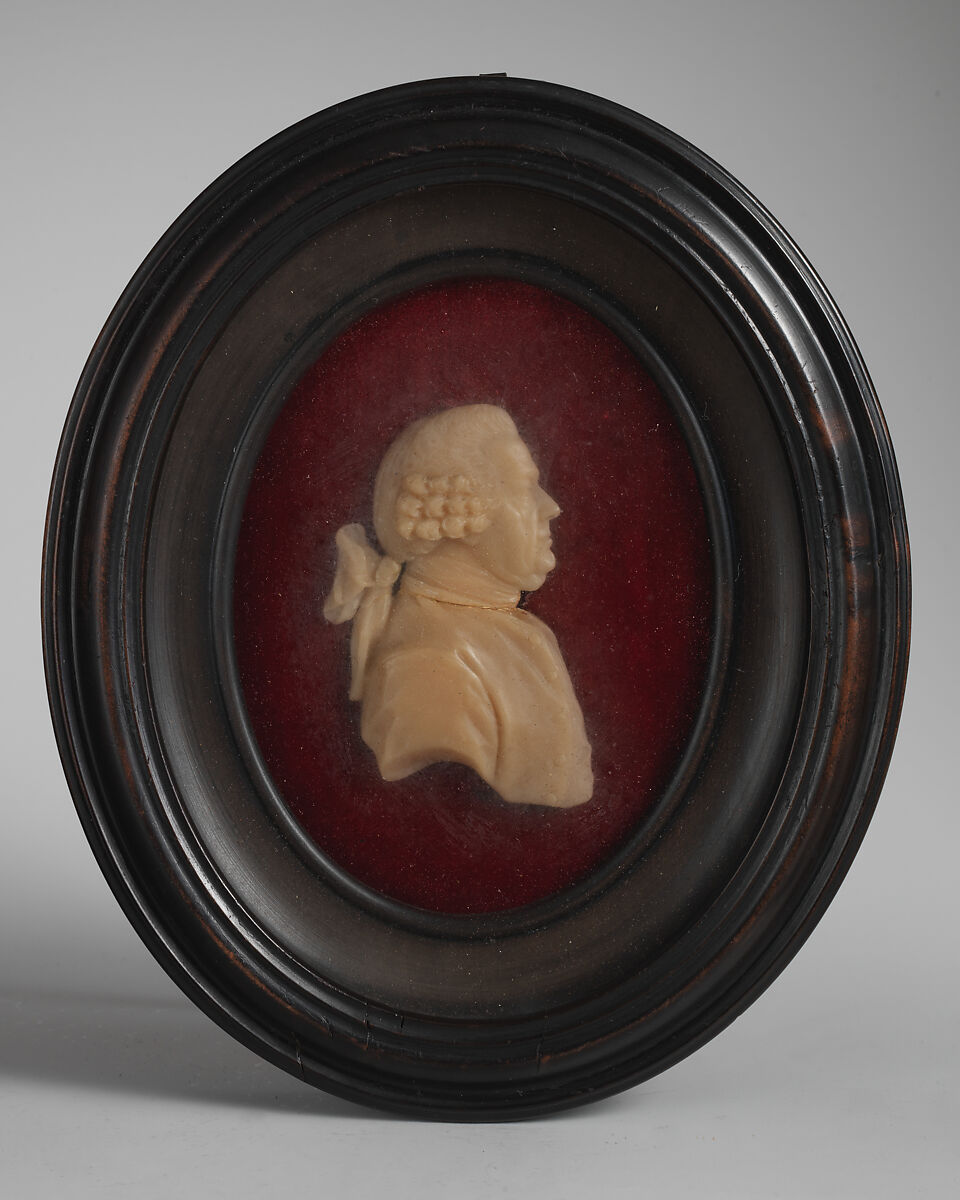 Member of the Willoughby de Broke Family, Probably by Isaac Gosset (British, St. Helier, Jersey 1713–1799 London), Colorless wax on red velvet under glass; frame: black wood, British 