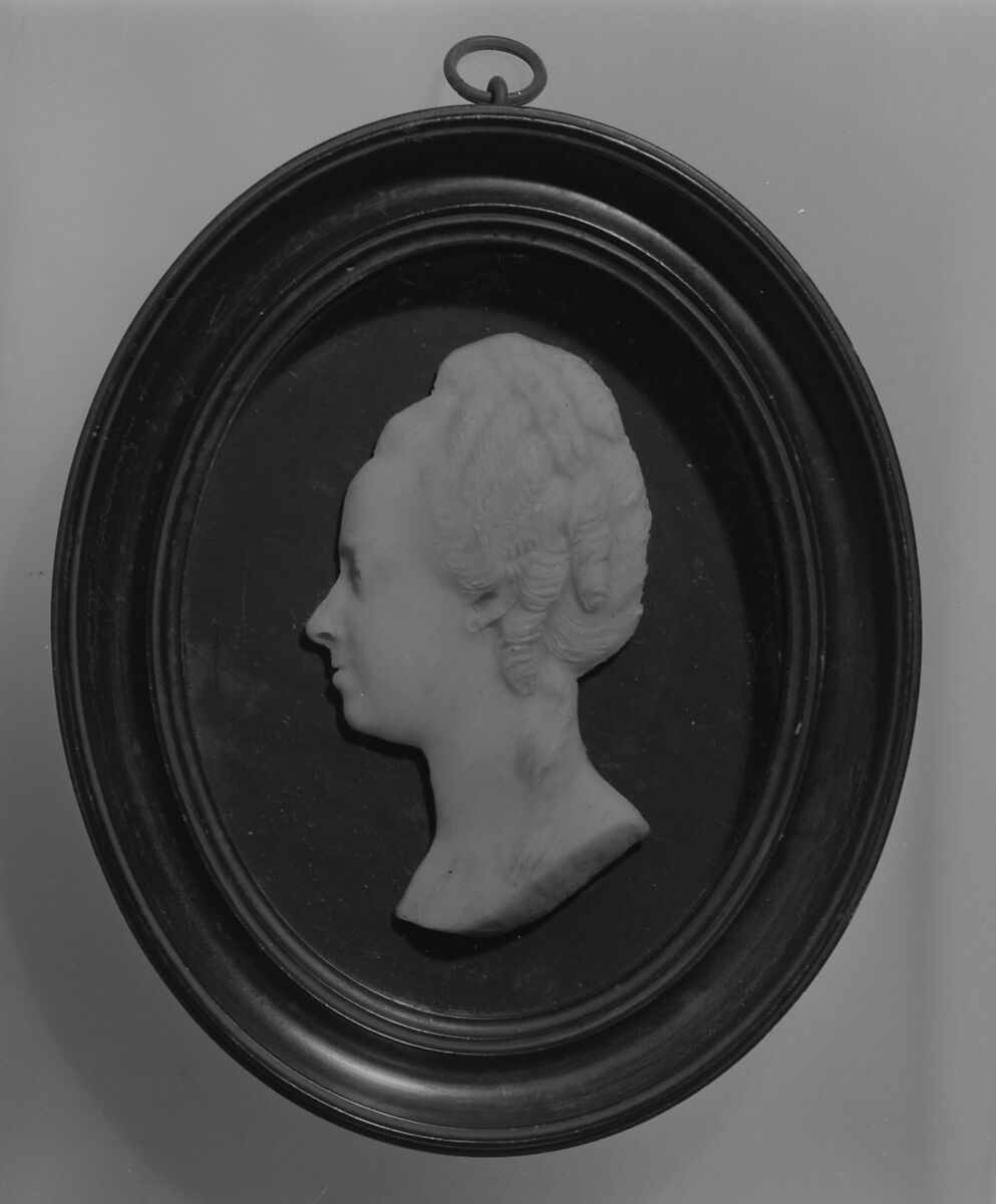 Marie Antoinette (1755–1793), Queen of France, Probably by Herman Verner (active 1784–1805), Pink wax on black ground; frame: wood with glass, French 