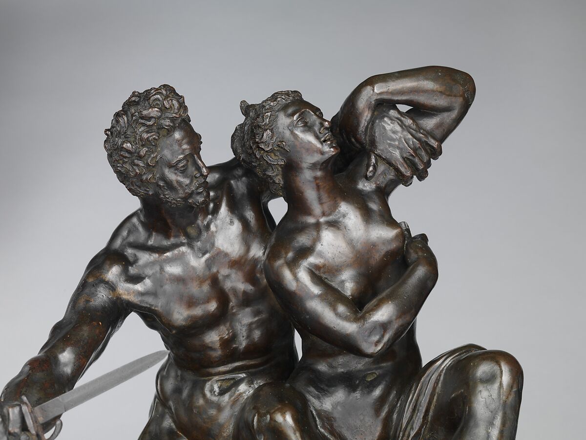 Tarquin and Lucretia, After a model attributed to Hubert Gerhard (Netherlandish, 1540/50–1621, active Germany), Bronze, German