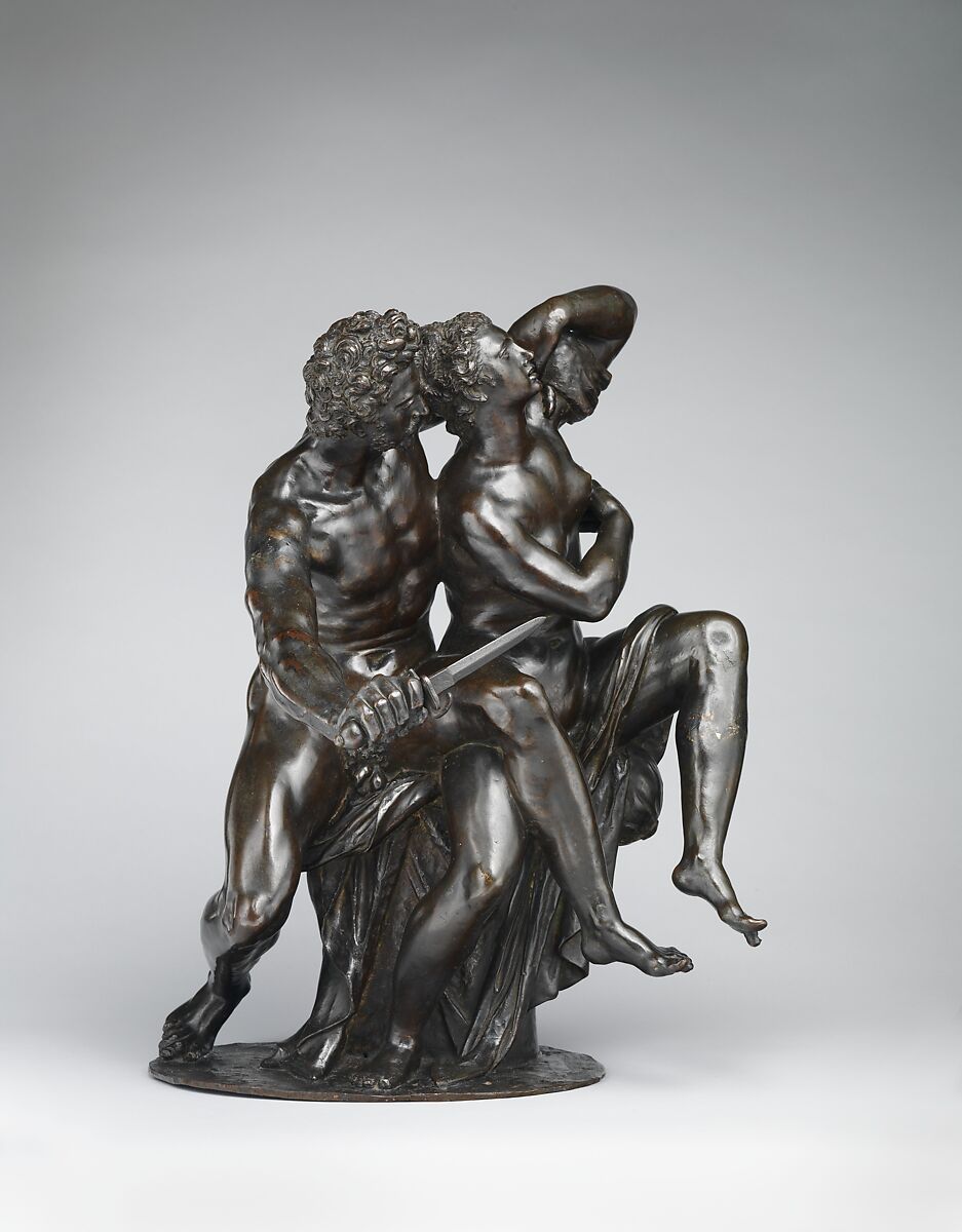 Tarquin and Lucretia, After a model attributed to Hubert Gerhard (Netherlandish, 1540/50–1621, active Germany), Bronze, German