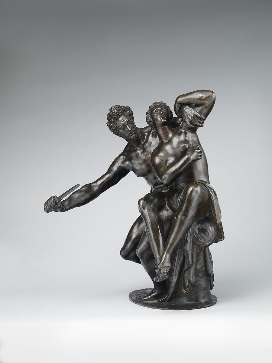 Tarquin and Lucretia, After a model attributed to Hubert Gerhard (Netherlandish, 1540/50–1621, active Germany), Bronze, German