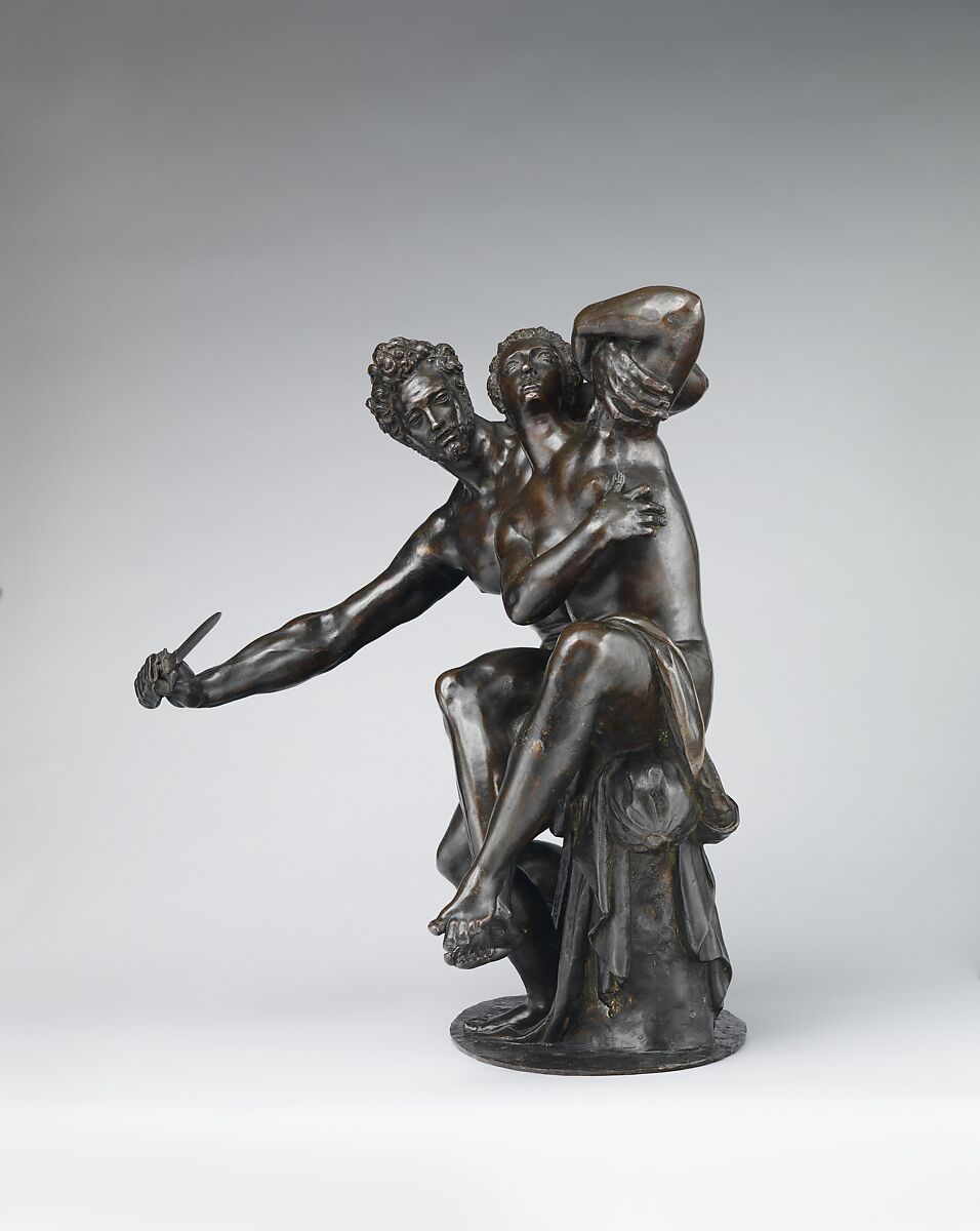 Tarquin and Lucretia, After a model attributed to Hubert Gerhard (Netherlandish, 1540/50–1621, active Germany), Bronze, German