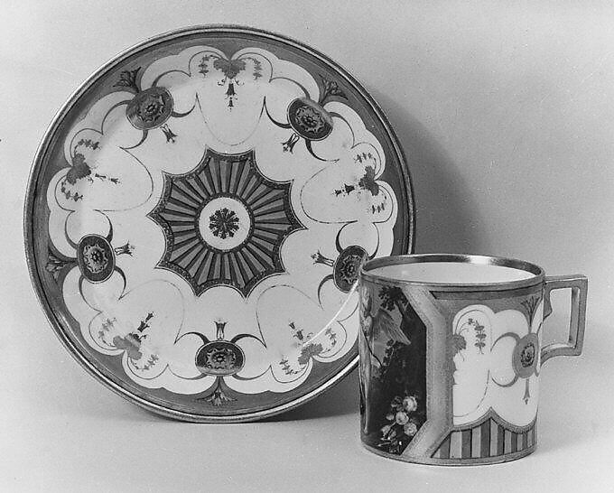 Cup and saucer, Imperial Porcelain Manufactory  (Vienna, 1744–1864), Hard-paste porcelain, Austrian, Vienna