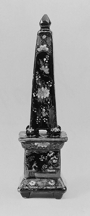 Obelisk, attributed to Lambertus van Eenhoorn (Dutch, 1651–1721), Tin-glazed earthenware, Dutch, Delft