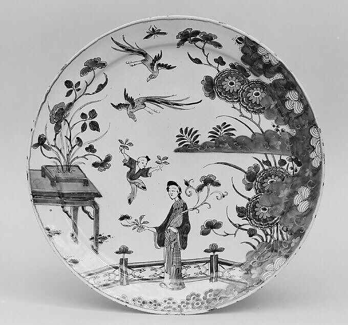 Plate, Pieter Adriaeusz Kocks and his widow (working 1701–22), Tin-glazed earthenware, Dutch, Delft 