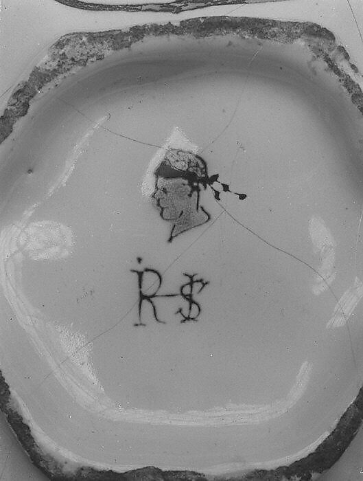 Teapot, Rochus Jacobsz Hoppesteyn, Tin-glazed earthenware, Dutch, Delft