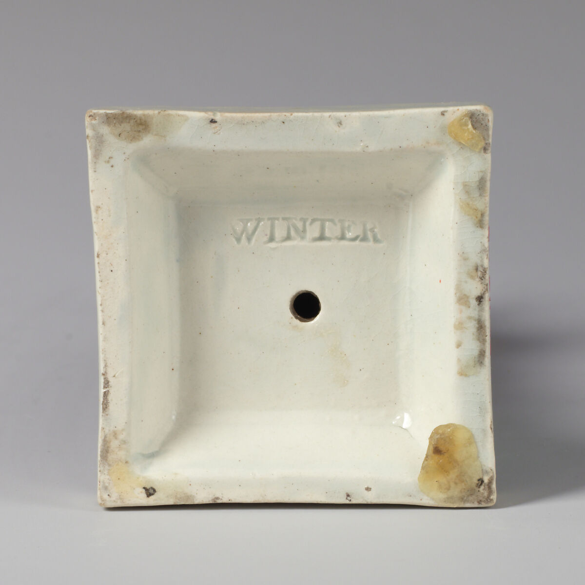 Winter (part of a set of four), Neale &amp; Co., Enameled earthenware, British, Hanley, Staffordshire