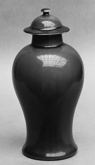 Pair of vases with covers, Enameled by William Littler (British, 1729–1784) (probably), Salt-glazed stoneware, British, Staffordshire