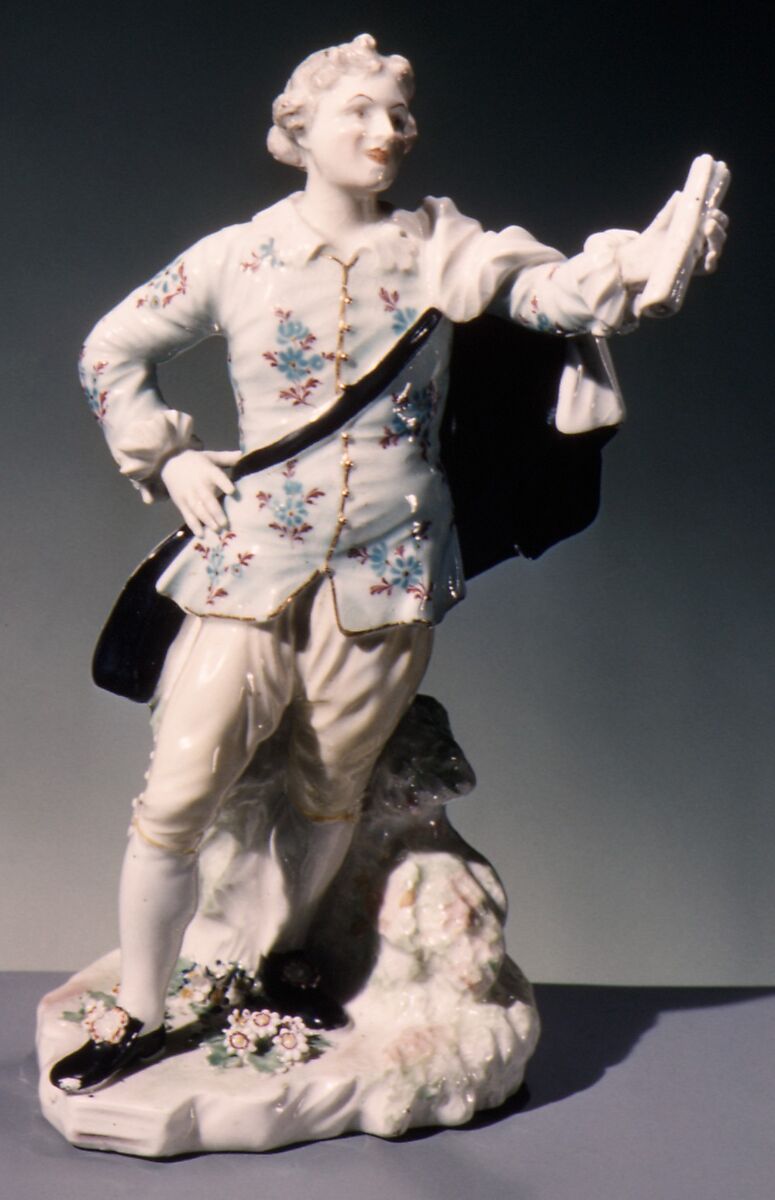 Musician, Possibly made at Chelsea Porcelain Manufactory (British, 1744–1784), Soft-paste porcelain, British, Chelsea-Derby 