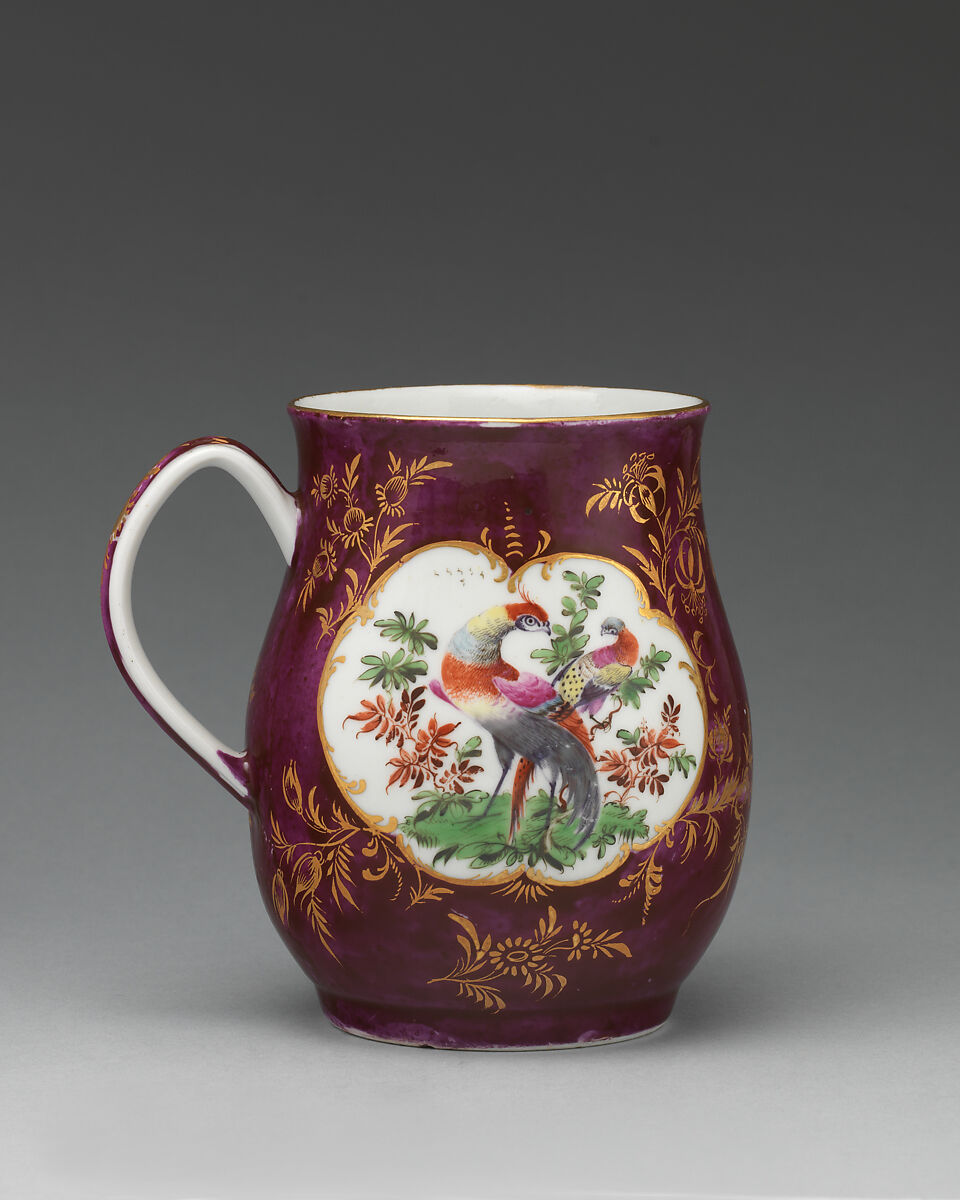 Mug, Worcester factory (British, 1751–2008), Soft-paste porcelain, British, Worcester