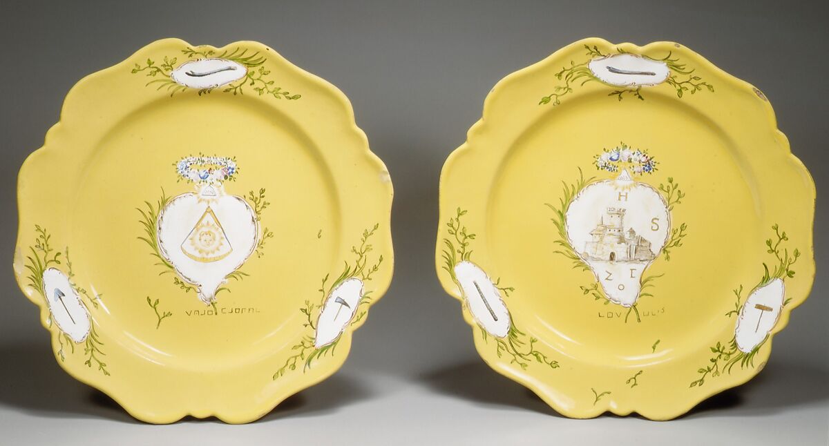 Plate, Veuve Perrin Factory, Faience (tin-glazed earthenware), French, Marseilles