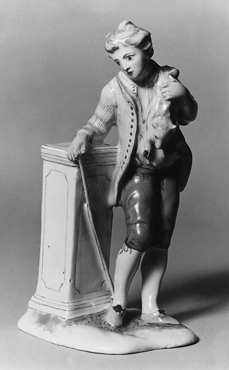 Boy (one of a pair), Niderviller (French, manufactory established 1735), Faience (tin-glazed earthenware), French, Niderviller 