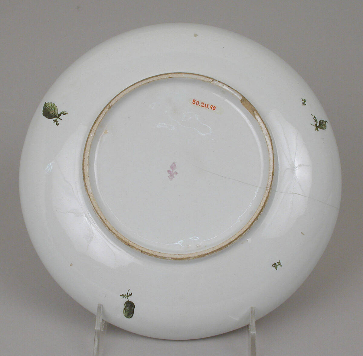 Dish, Faience (tin-glazed earthenware), French, Sceaux