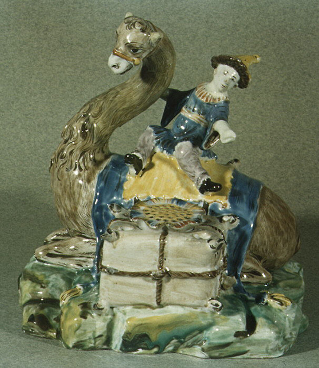 Inkstand, Faience (tin-glazed earthenware), French, Sceaux 