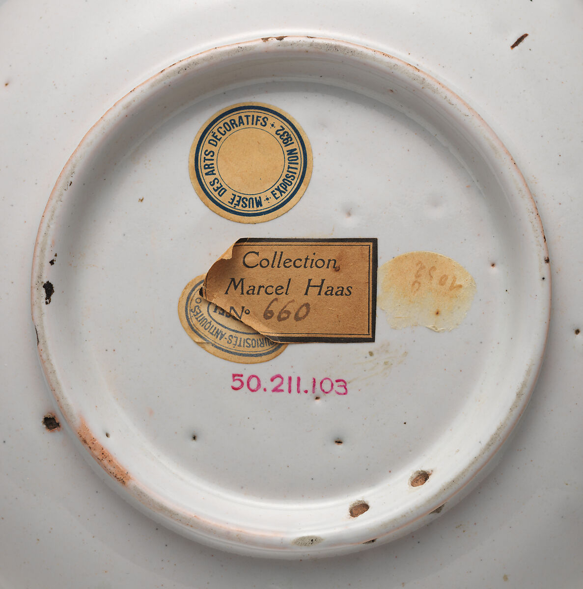 Stand, Faience (tin-glazed earthenware), French, Aprey