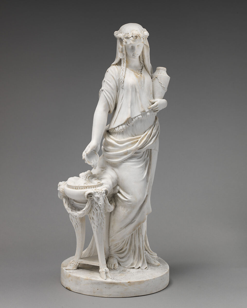The Vestal, After a marble figure by Clodion (Claude Michel) (French, Nancy 1738–1814 Paris), Terre de Lorraine, French, Lorraine 