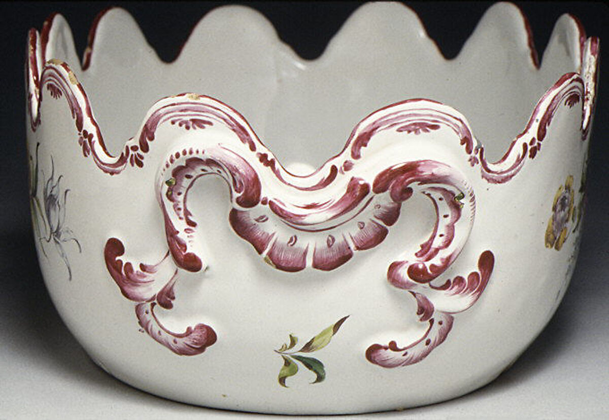 Wine glass cooler (Verriere), Protais Pidoux (French, 1725–1790), Faience (tin-glazed earthenware), French, Meillonas