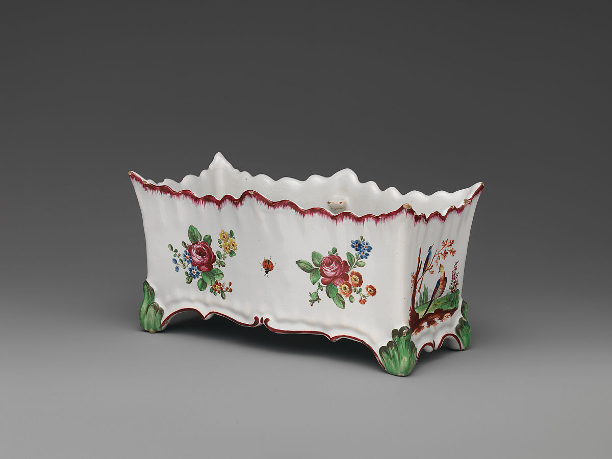 Jardinière, Levavasseur (French), Faience (tin-glazed earthenware), French, Rouen
