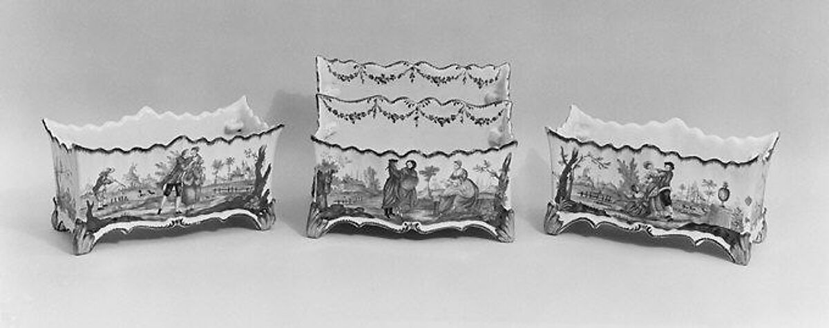 Jardinière, Levavasseur (French), Faience (tin-glazed earthenware), French, Rouen