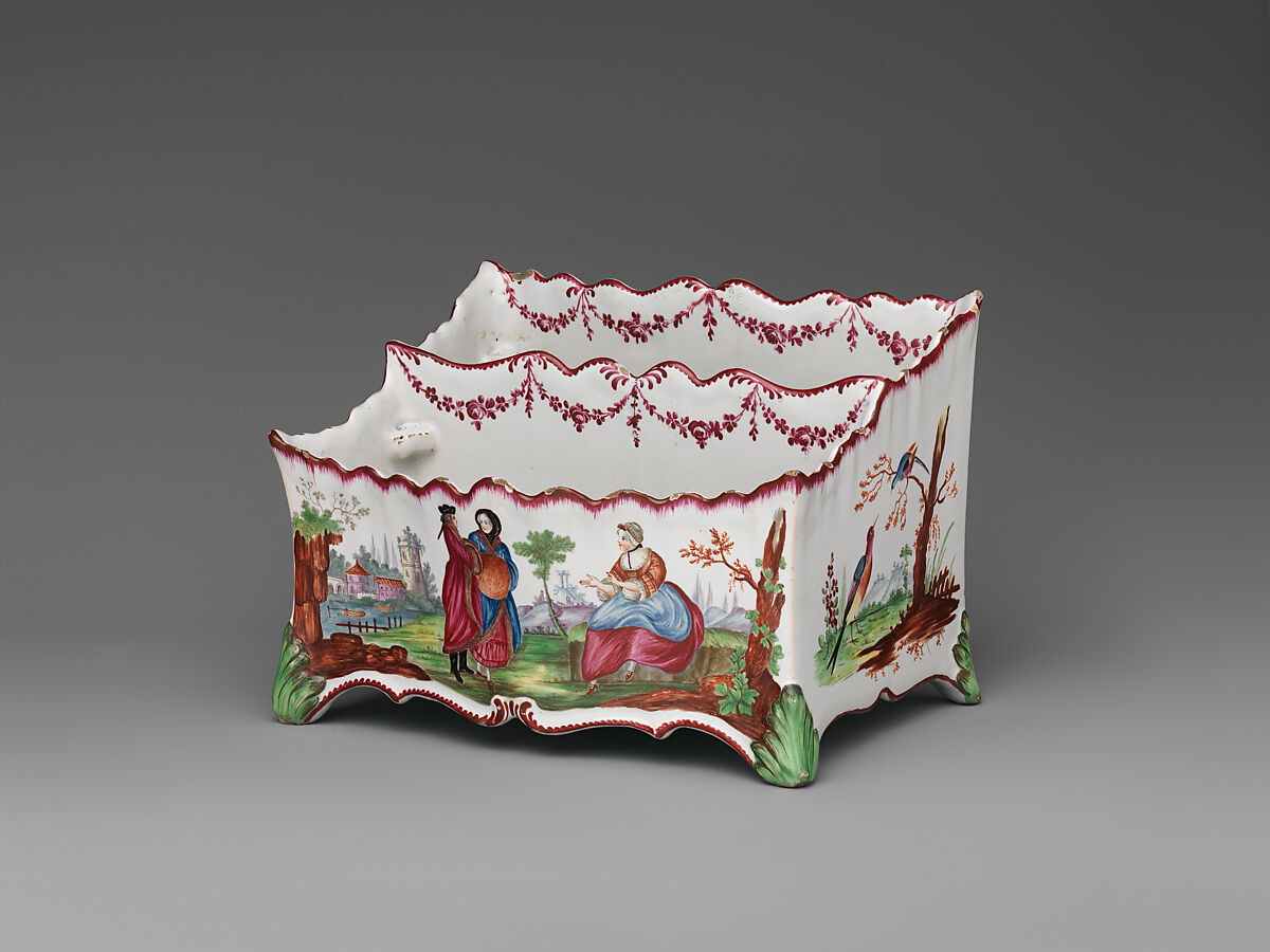 Jardinière, Levavasseur (French), Faience (tin-glazed earthenware), French, Rouen 