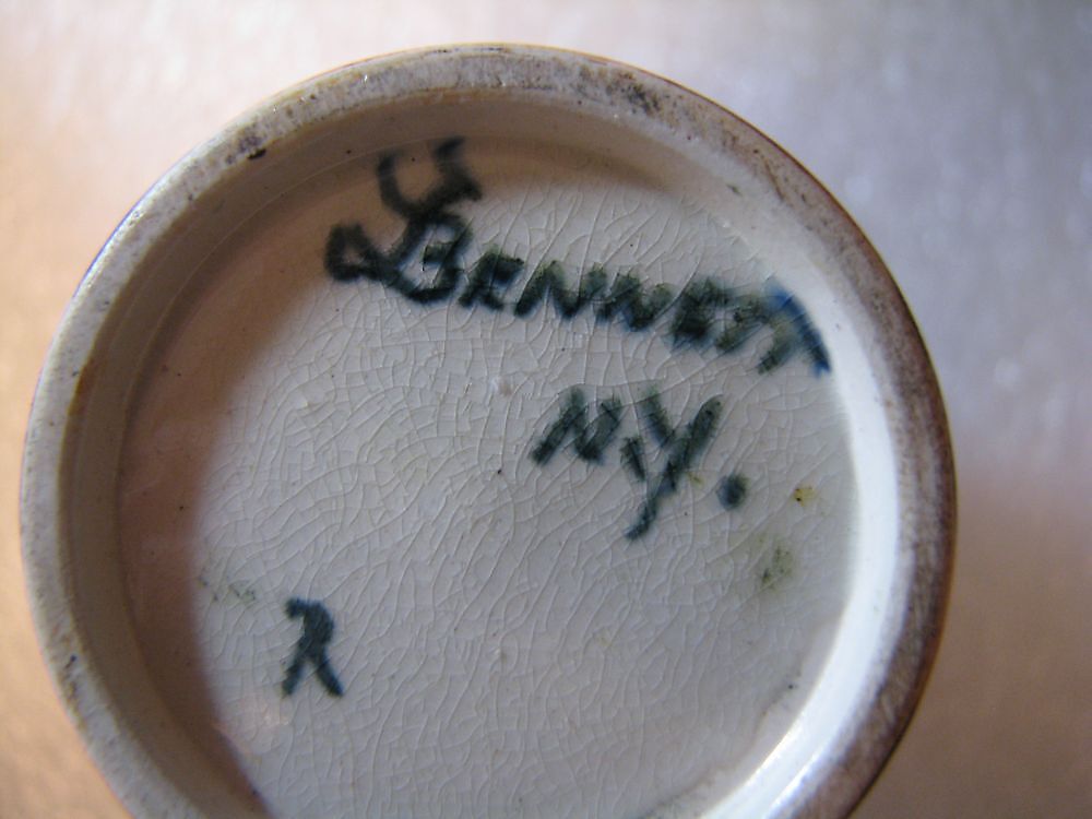 Vase, John Bennett (1840–1907), Earthenware, American