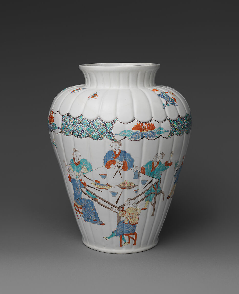 Jar, Chantilly (French), Tin-glazed soft-paste porcelain decorated in polychrome enamels, French, Chantilly 