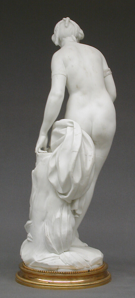 La Baigneuse, Sèvres Manufactory (French, 1740–present), Soft-paste biscuit porcelain, gilt bronze, French, Sèvres