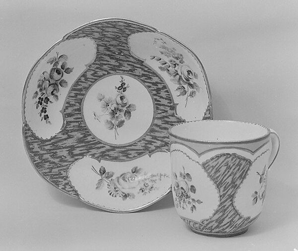 Cup and saucer, Sèvres Manufactory (French, 1740–present), Soft-paste porcelain, French, Sèvres 