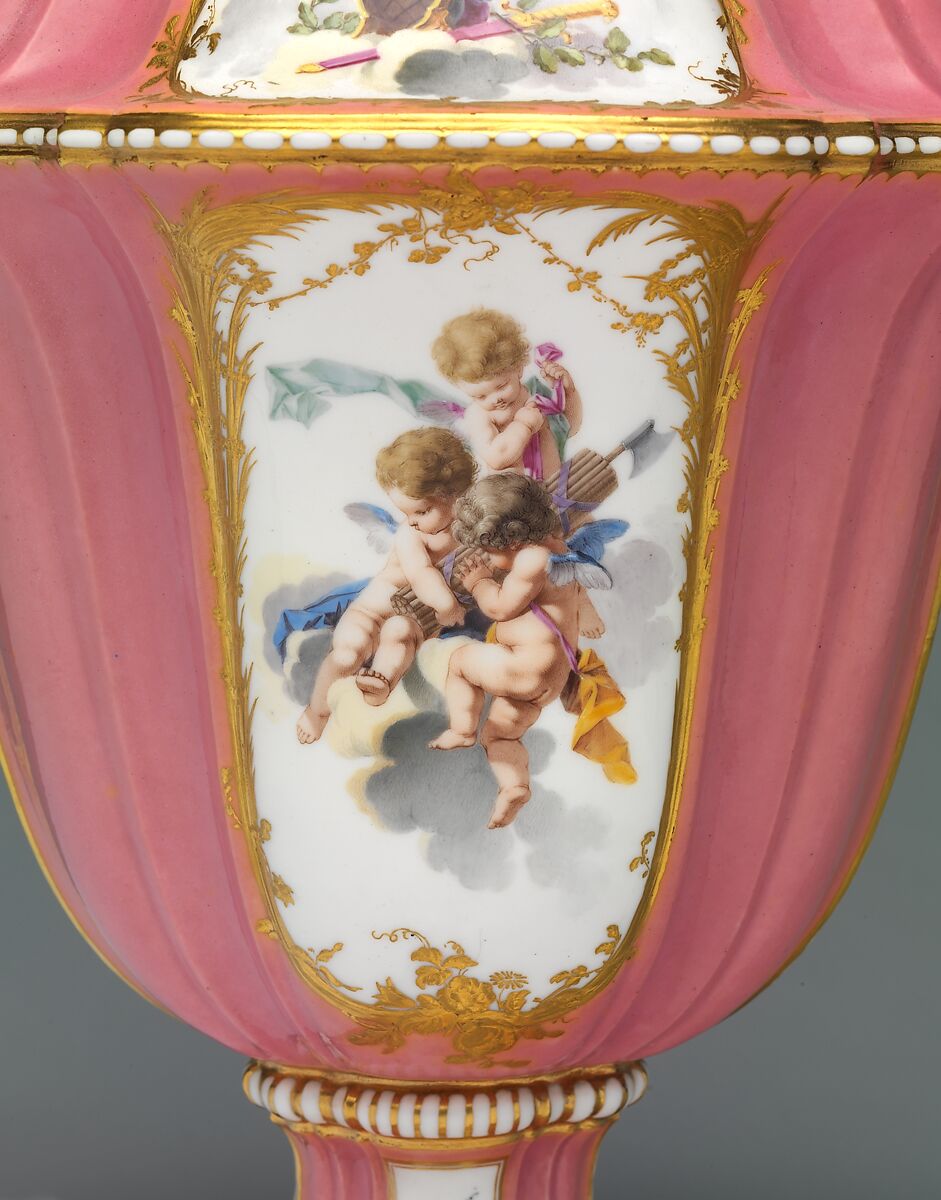 Vase (vase Boileau) (part of a set), Sèvres Manufactory (French, 1740–present), Soft-paste porcelain, French, Sèvres