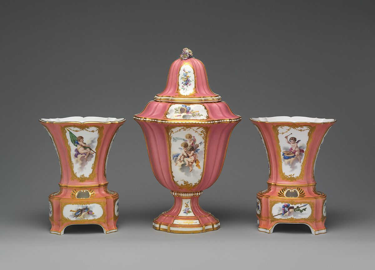Vase (vase Boileau) (part of a set), Sèvres Manufactory (French, 1740–present), Soft-paste porcelain, French, Sèvres