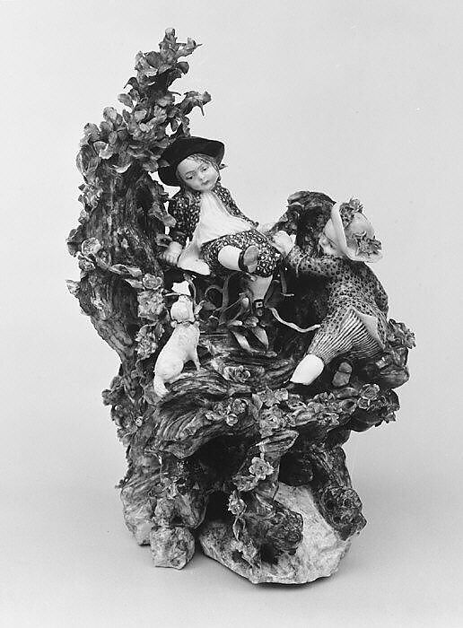 The Swing, Tournai (Belgian, established ca. 1750), Soft-paste porcelain, Belgian, Tournai 