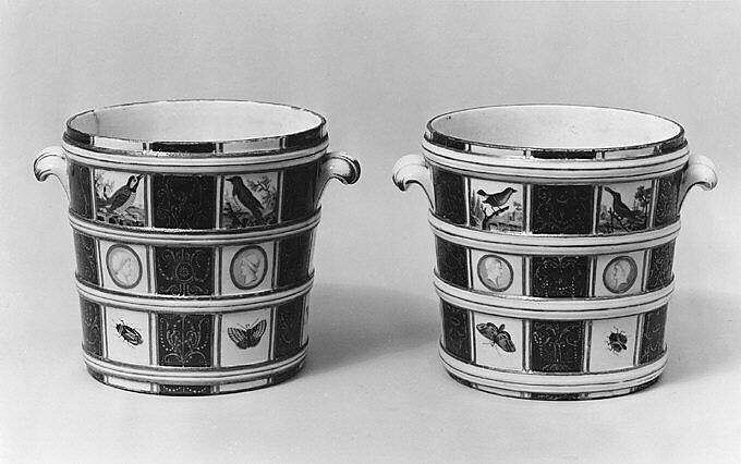 Pair of glass coolers, Tournai (Belgian, established ca. 1750), Soft-paste porcelain, Belgian, Tournai 