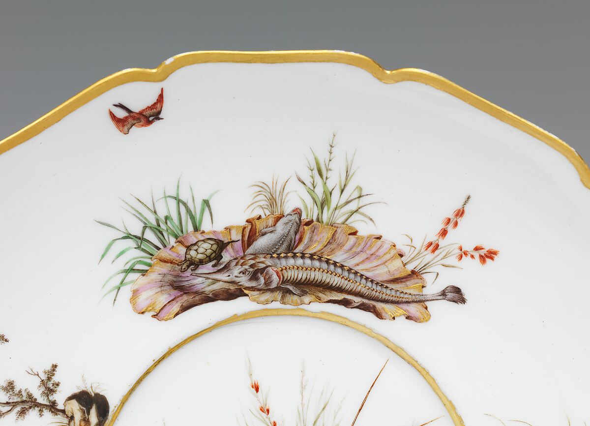 Broth bowl with cover and stand (écuelle ronde et plateau rond), Vincennes Manufactory (French, ca. 1740–1756), Soft-paste porcelain decorated in polychrome enamels, gold, French, Vincennes