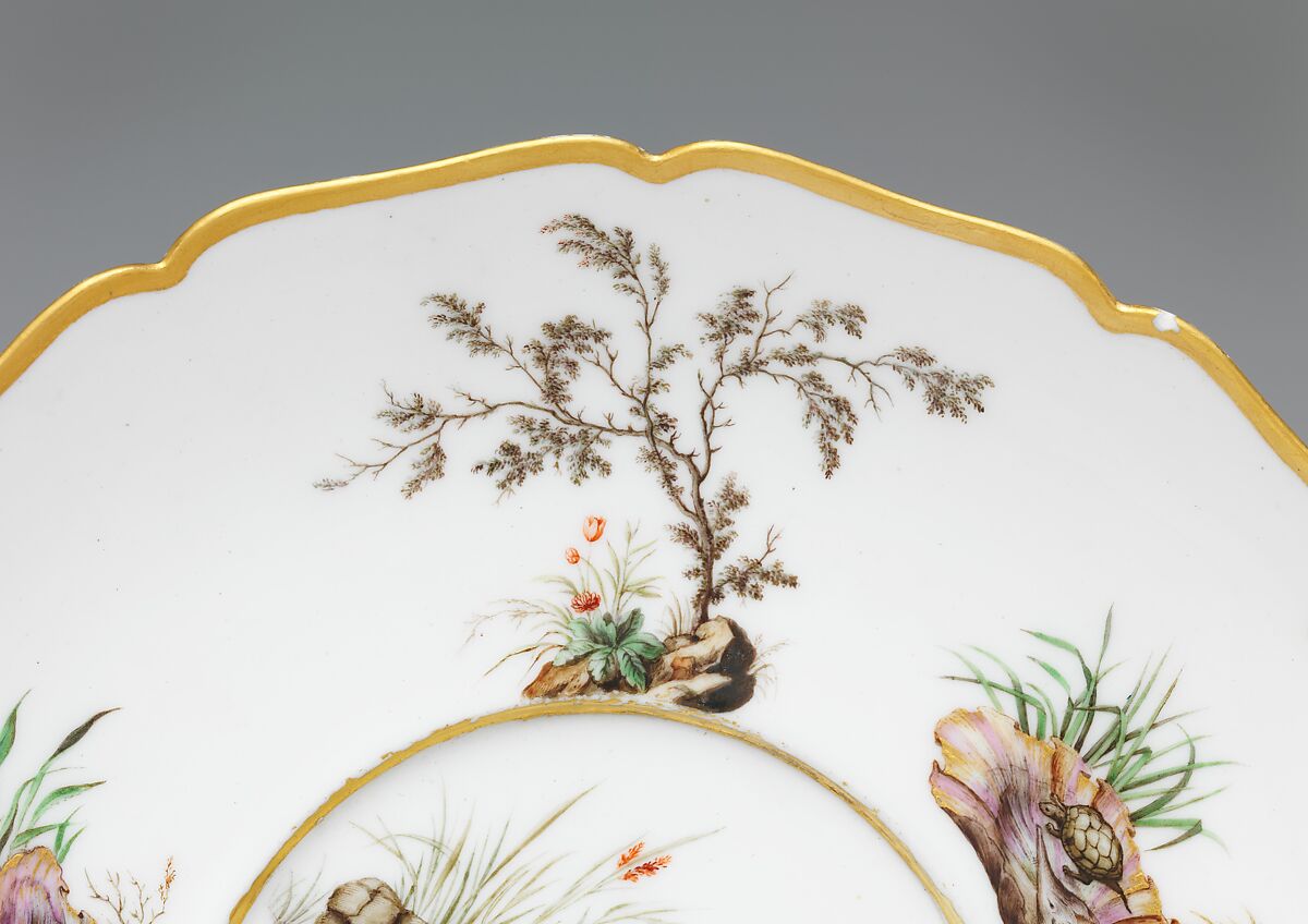 Broth bowl with cover and stand (écuelle ronde et plateau rond), Vincennes Manufactory (French, ca. 1740–1756), Soft-paste porcelain decorated in polychrome enamels, gold, French, Vincennes