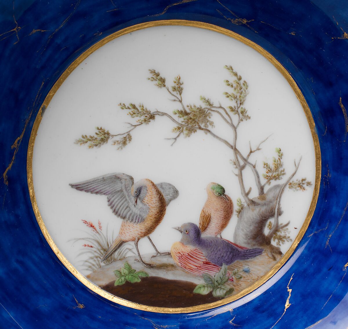 Cup and saucer (gobelet à lait et soucoupe), Vincennes Manufactory (French, ca. 1740–1756), Soft-paste porcelain, French, Vincennes