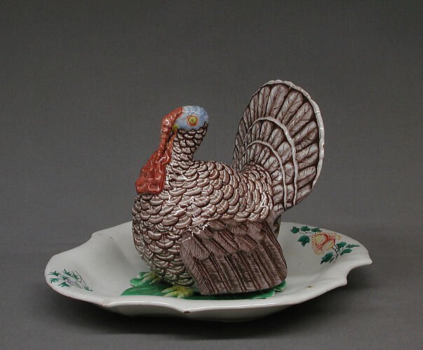 Tureen with cover in the form of a turkey