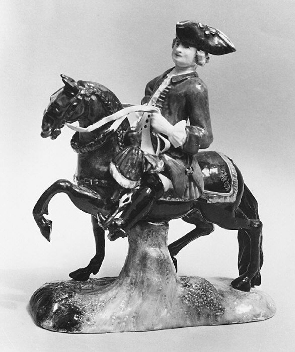 Mounted soldier, Royal Porcelain Manufactory, Berlin (German, founded 1763), Hard-paste porcelain, German, Berlin 
